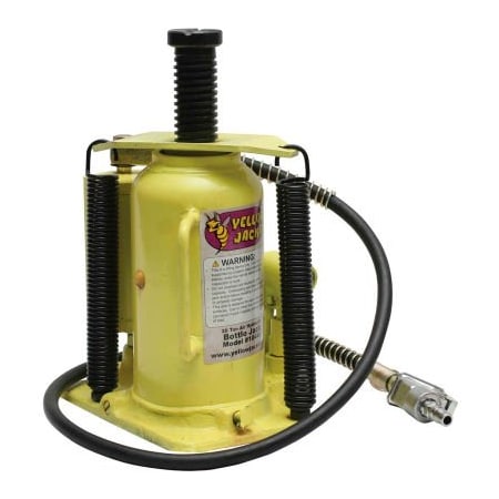 Integrated Supply Network Tiger Tool 20-Ton Air Hydraulic Bottle Jack-Yellowjackit - ESC10446 ESC10446